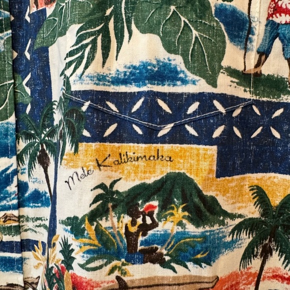 Reyn Spooner Mele Kalikimaka Blue Hawaiian Santa Christmas Shirt Sz 3XL nwt - Picture 6 of 8